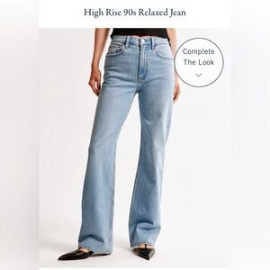 Abercrombie High Rise 90s Relaxed Jeans - size 28 - medium wash